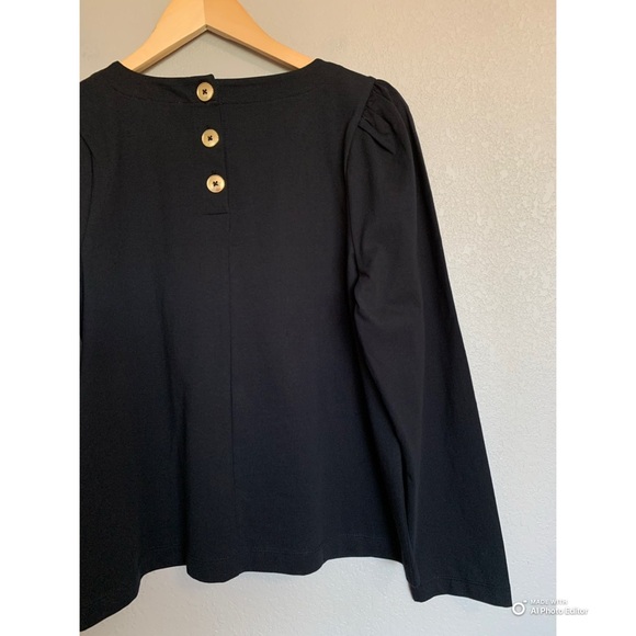 J Crew Factory Puff Sleeve Button Back Blouse Top Size Medium NWT - Picture 7 of 15